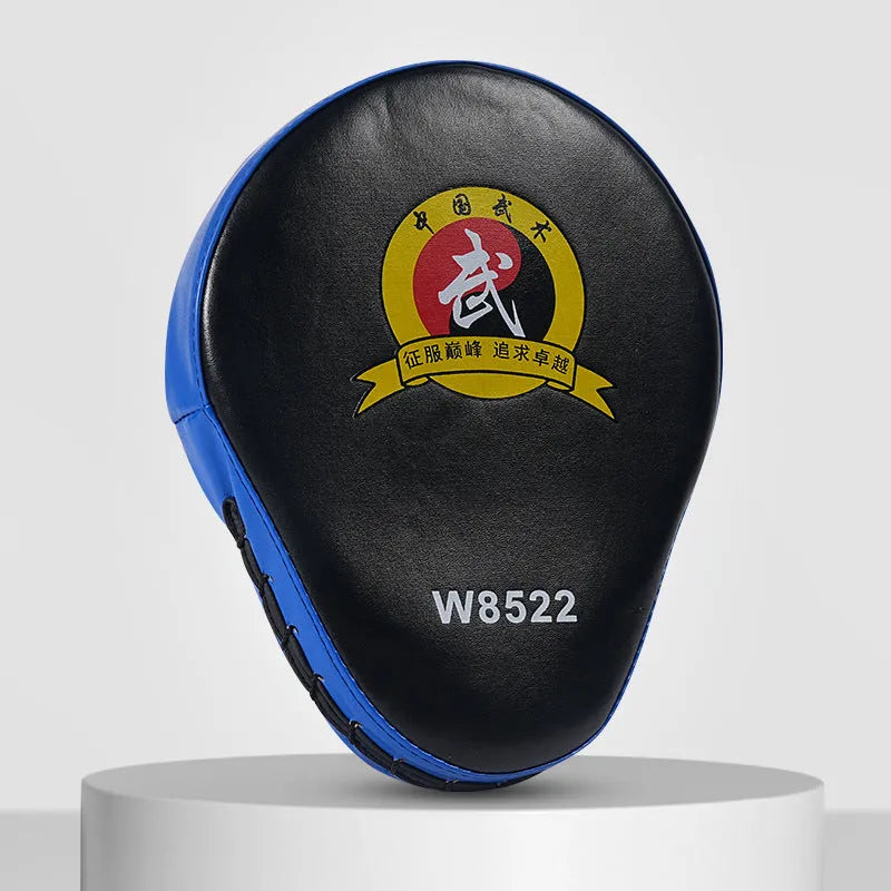 Vertical PU leather punch mitts for boxing and martial arts training with flat and curved design options