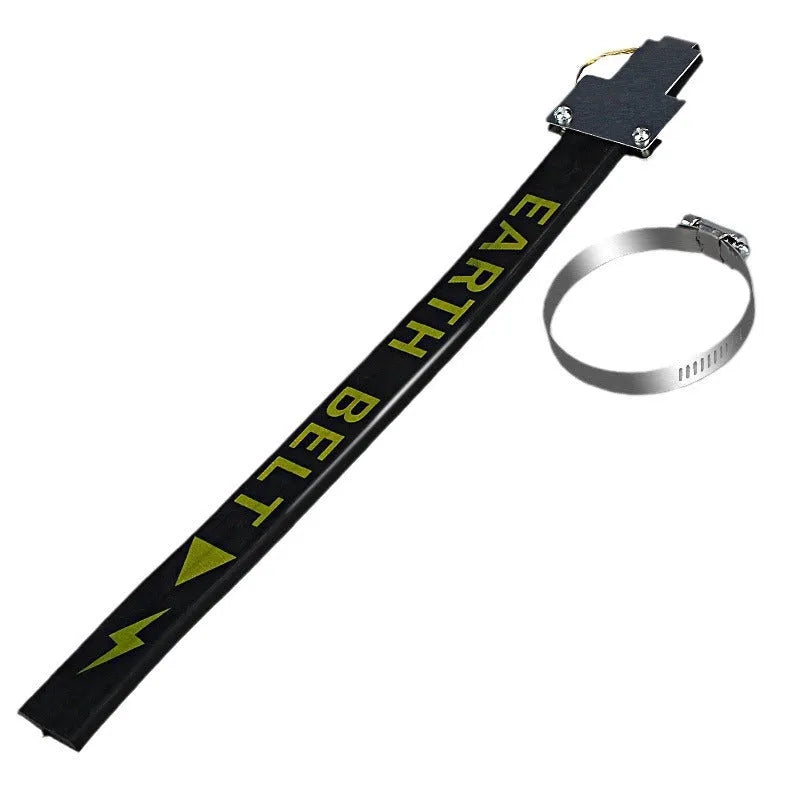 Black 370mm car electrostatic grounding chain with rubber and copper construction for vehicles