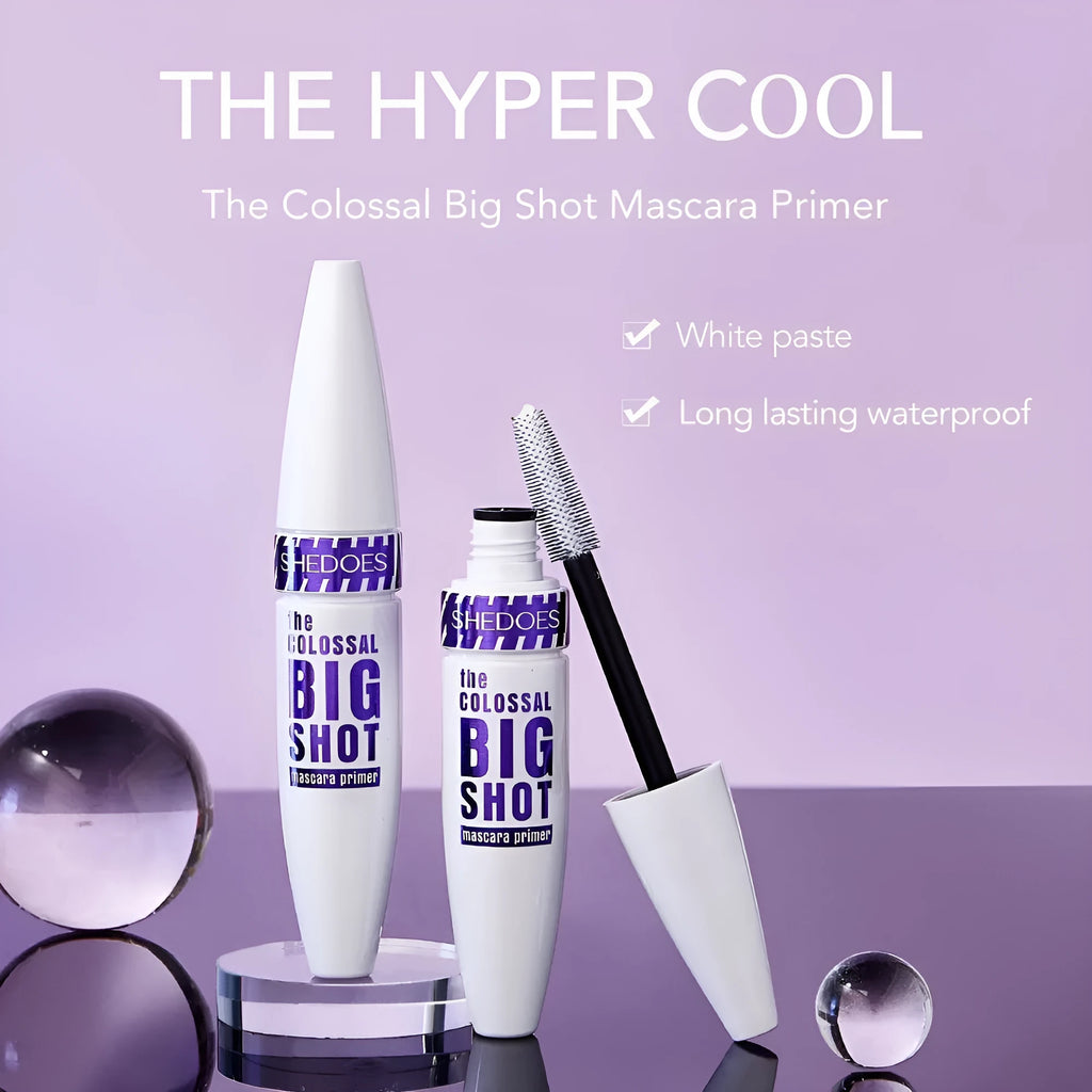 White waterproof mascara tube with 10ML capacity for lash shaping and curling