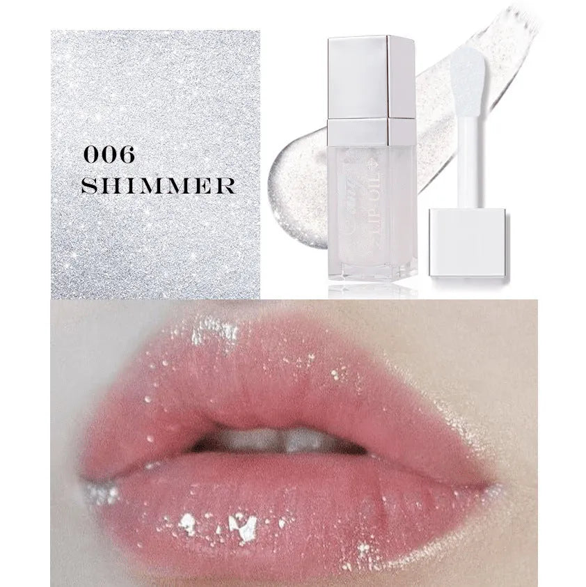 Bright lip gloss mint lipstick tube in one of five shades with moisturising effect.