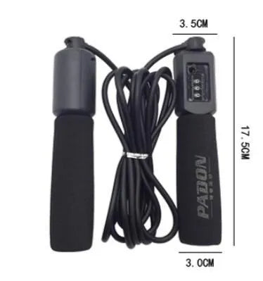 Adjustable 3-metre skipping rope with foam PVC handles in multiple colour options