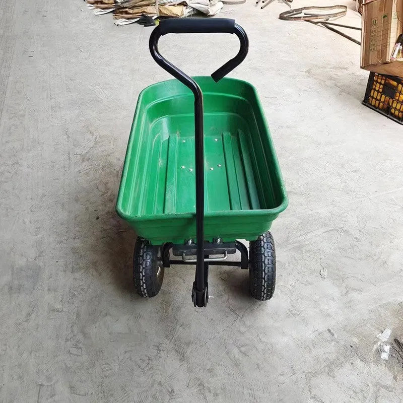 Green four-wheel plastic dumptruck toy TC2145 model with 350kg load capacity