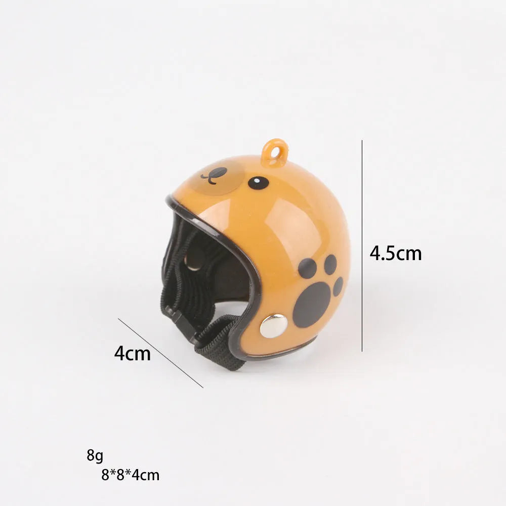 Adjustable pet safety helmet for small chickens and birds with sponge lining