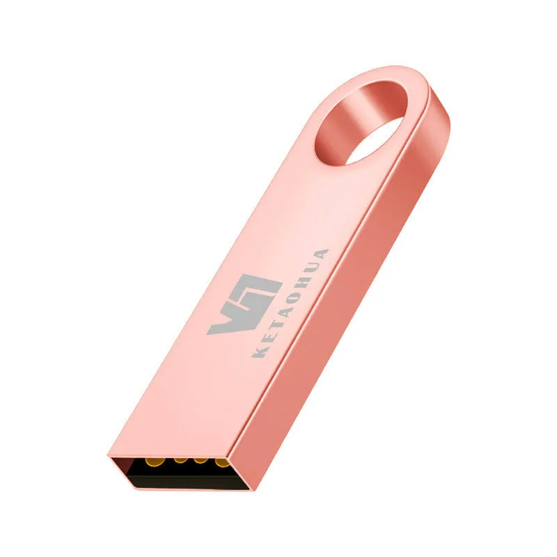 Custom high-speed metal car USB flash drive in silver, black, gold, or rose gold finishes