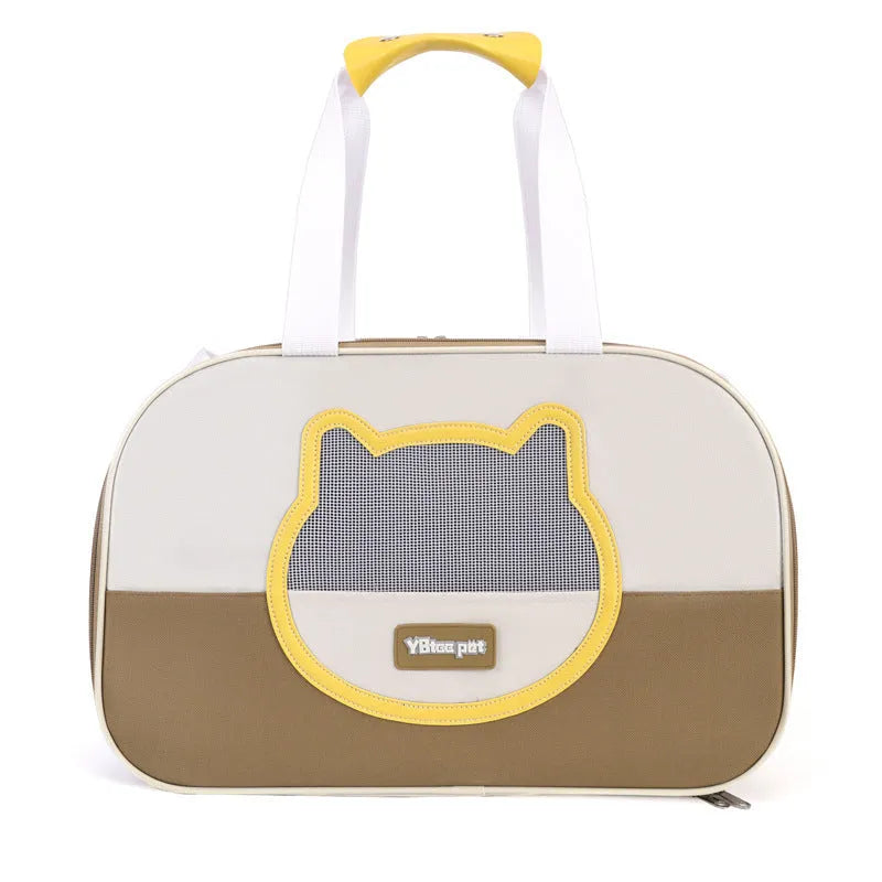 Foldable cat backpack carrier in Oxford cloth with breathable design and 15 Jin capacity