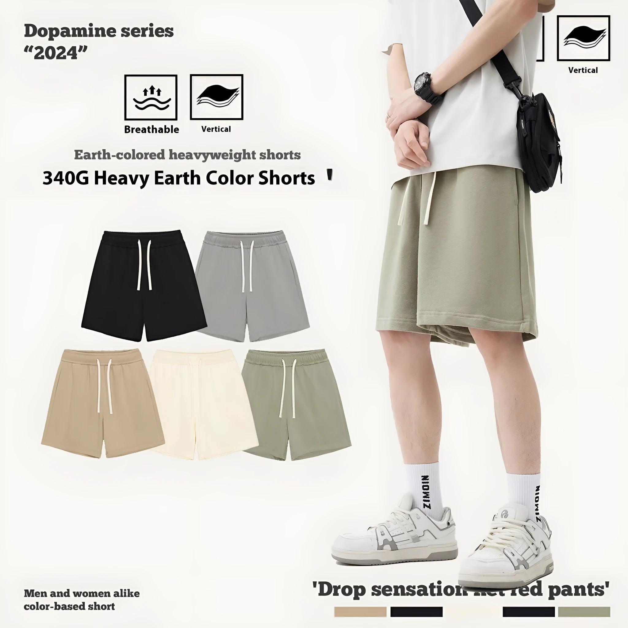 Cotton denim casual pants for baby boys and girls in loose fit summer shorts