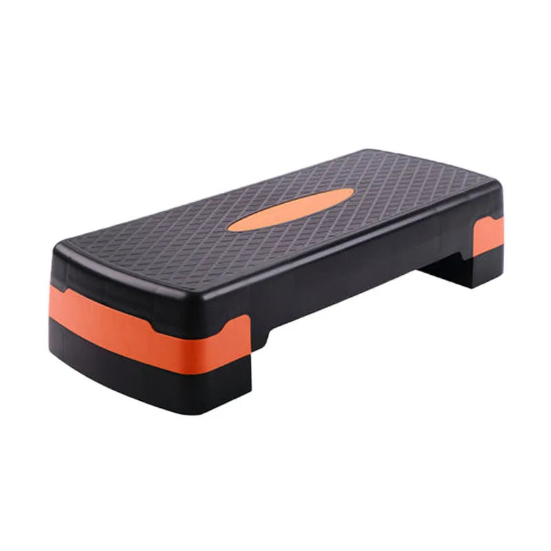 Fit Step aerobic fitness platform in ABS plastic, dimensions 68x28x15cm, available in grey, green, or orange