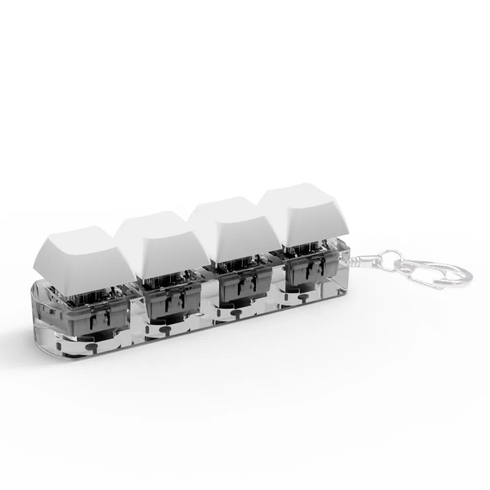 4-key mechanical keyboard switch tester with transparent bottom shell and 2.5m cable