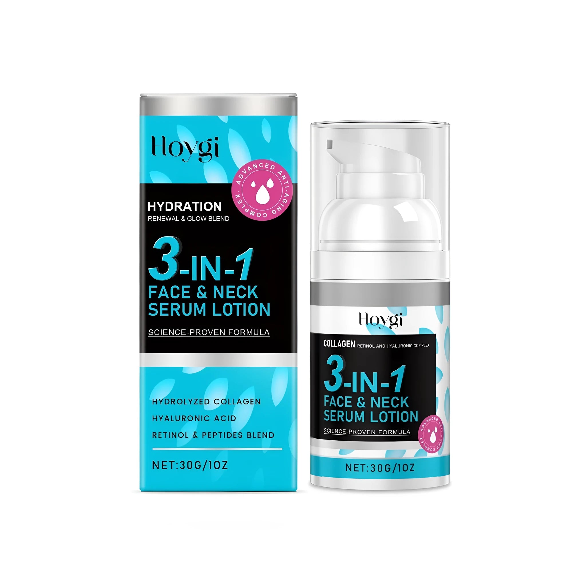 30g tube of 3-in-1 Face Neck Serum Lotion anti-ageing cream