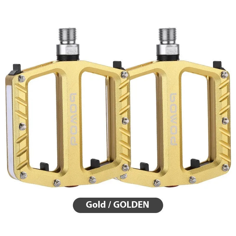 Aluminium alloy bicycle pedals with 710 LED lights in multiple colour options