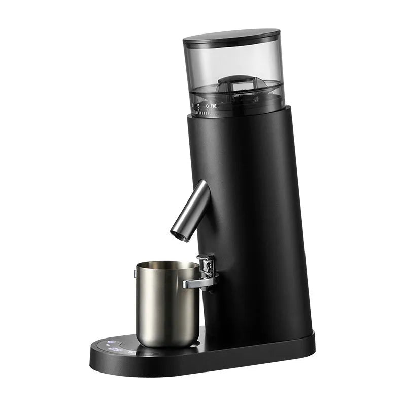 Electric coffee grinder with stainless steel body and 0.5L reservoir capacity