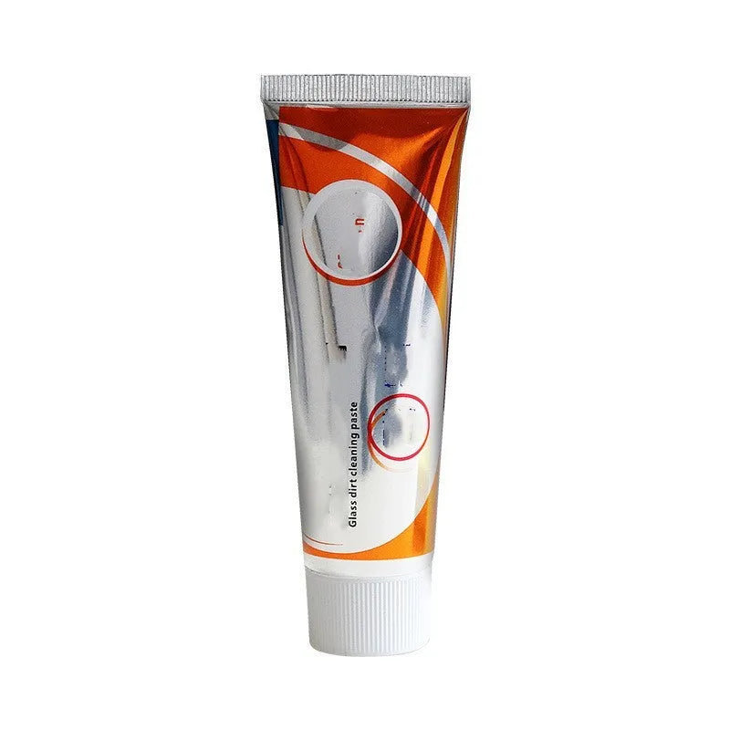 White 65ml bottle of car windscreen cleaning paste for oil stain removal.
