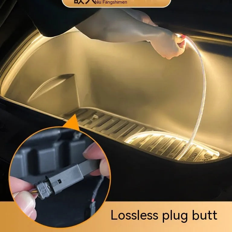 Tesla Model 3 Model Y front backup box ambience light kit with soft silicone light bar