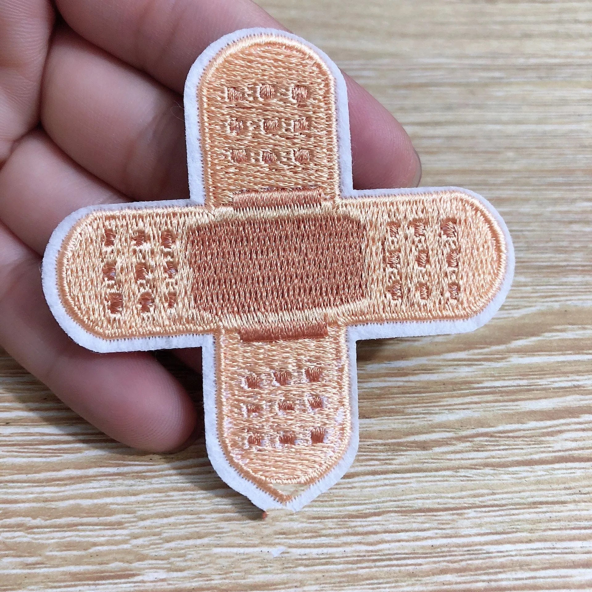 A pack of 10 embroidered cloth patches featuring a detailed computer design motif.