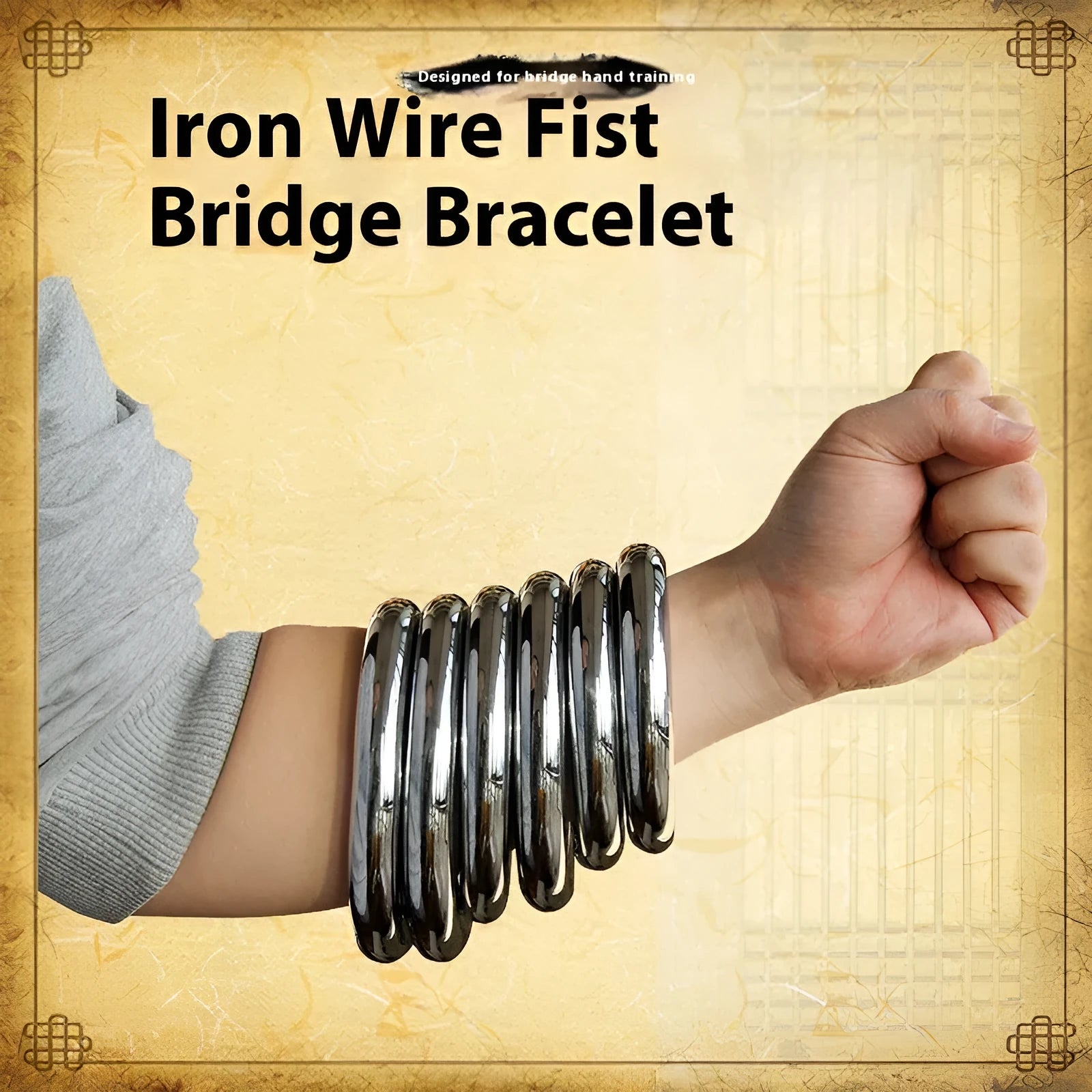 Wing Chun carbon steel training ring for martial arts forearm strength