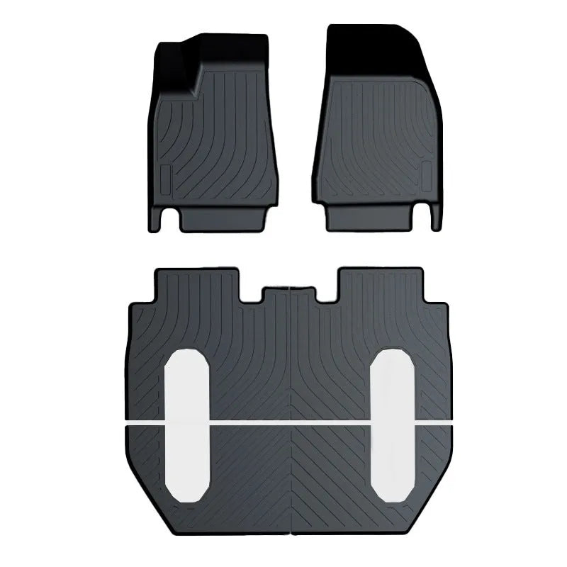 Rubber floor mat with TPE footrest for Tesla Model 3, Y, S, and X cars