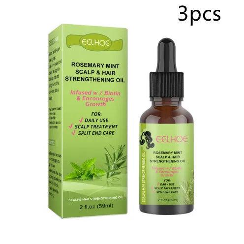 59ml bottle of rosemary mint hair growth fluid for scalp massage and treatment