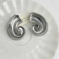 Retro geometric alloy ear studs in gold or silver finish with 5cm size