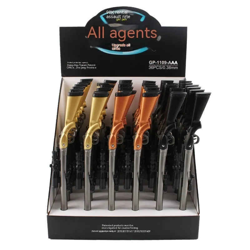 Marvel Avengers 98K sniper rifle model gel pen with 0.5mm fine tip and plastic body