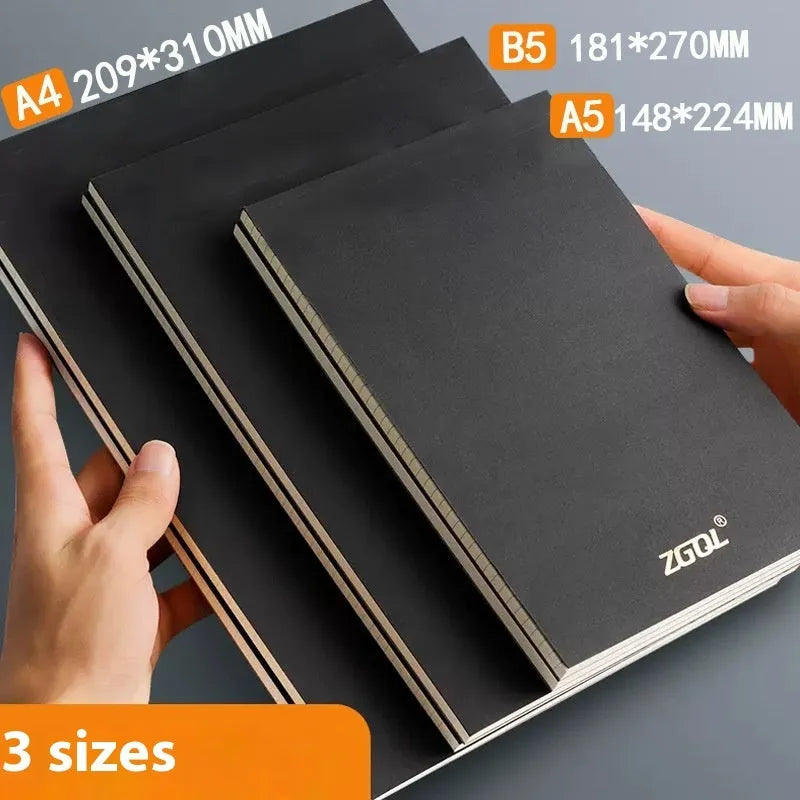 A5, B5 and A4 tearable writing pads with 80 sheets, available in blank, grid or horizontal line rulings