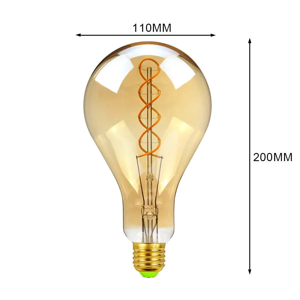 Double helix spiral LED soft light strip in gold or grey colour measuring 110mm by 200mm