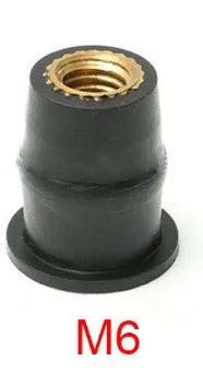 Motorcycle modification brass expansion rubber well nut fasteners in M4 M5 M6 sizes