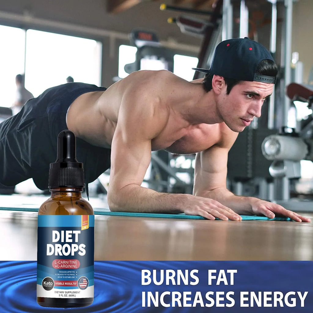 60ml bottle of ketone drops supplement with dropper for precise measurement