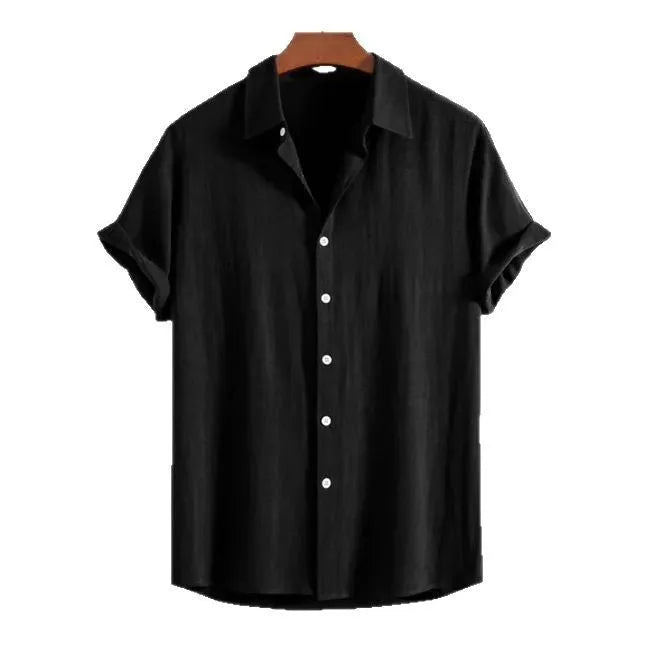 Men's loose fit casual cardigan shirt in polyester fabric for summer beachwear