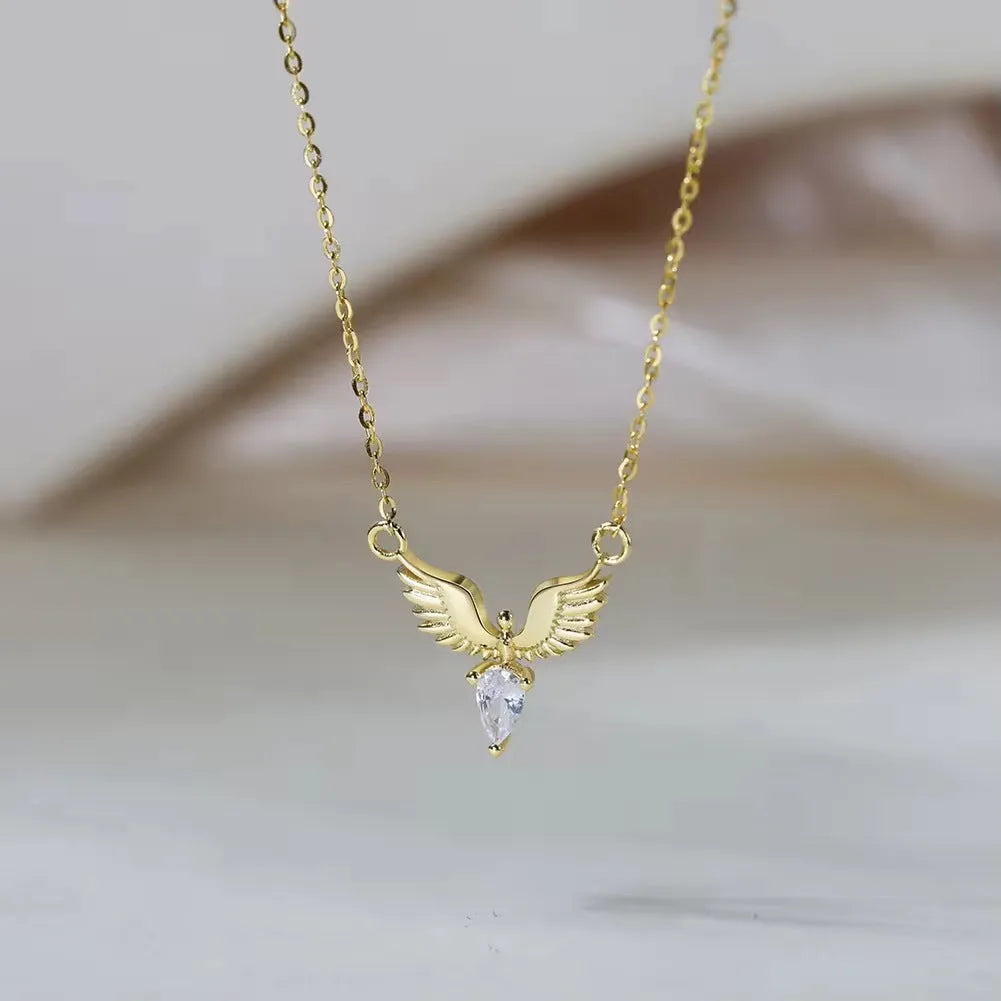 925 sterling silver necklace with eagle pendant on O-ring chain, adjustable 41-50cm length