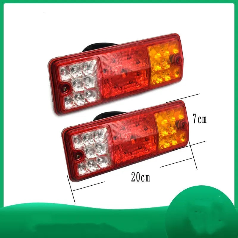 Black semi-closed electric tricycle taillight unit for 12V or 48-60V systems.