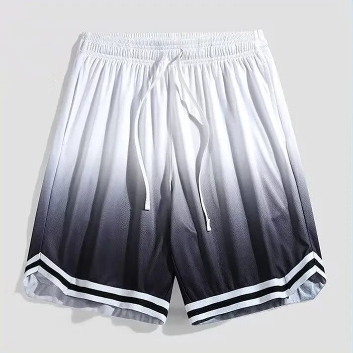 Men's loose-fit cropped trousers in gradient colours with above-ankle length for casual wear