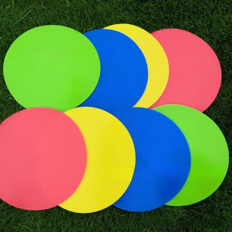 TPE football training marker disc in multiple colours with 23cm diameter measurement