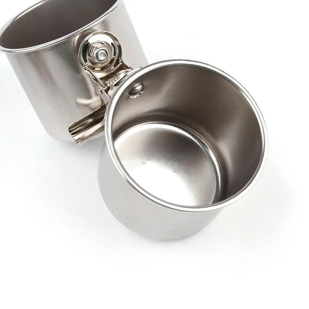 Stainless steel bird feeder for outdoor cages in small, medium and large sizes