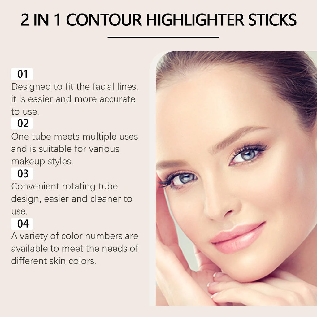 2-in-1 dual-ended eyebrow highlighter pencil with brush, shown in natural light brown shade.