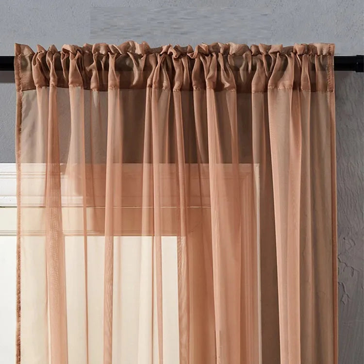 Black modern vertical linen blend curtain with flat embroidery stitching, width 150cm length 250cm