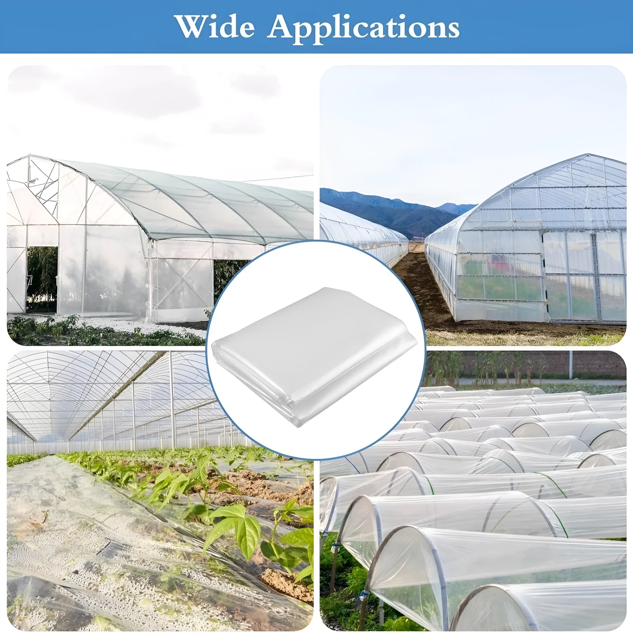 4 metre by 8 metre plastic greenhouse film sheet for vegetable shed insulation