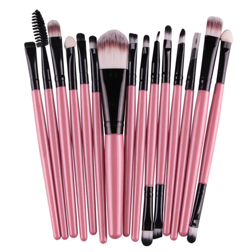 MAANGE 18 piece professional make-up brush set with fan-shaped cosmetic tool