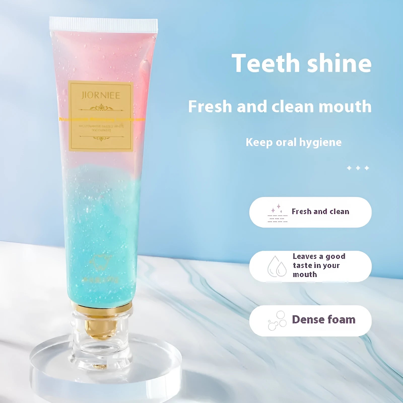 Diouni Nicotinamide Dazzling White Toothpaste 100g tube for adult oral cleaning and whitening.