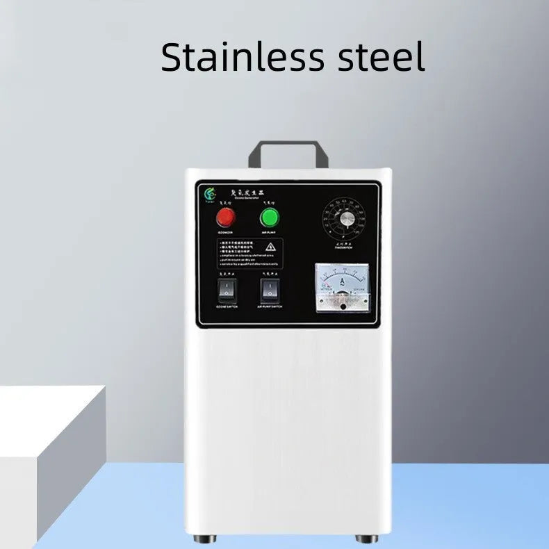Fruit and vegetable ozone generator machine with 20g/h output in stainless steel or white housing options