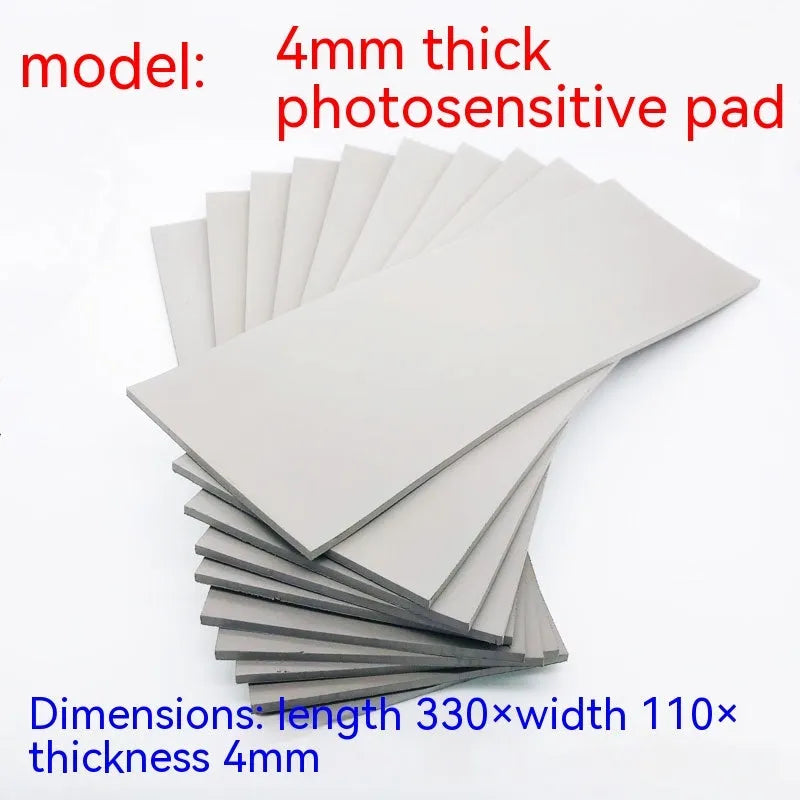 Black and grey photosensitive seal pad for pottery calligraphy with 330mm by 110mm dimensions