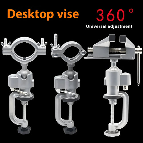 360-degree rotating bracket bench vise with tungsten steel construction