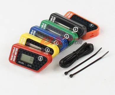 Black waterproof LCD maintenance reminder timer for ATV motorcycle boat lawn equipment