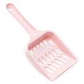 Blue plastic cat litter scoop for cleaning litter trays, 20cm long.