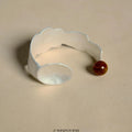 Alloy stewed pork and spoon design jewellery set with electroplated finish showing ring and bracelet