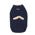 Contrast colour two-leg pet sweater for dogs and cats in wool blend fabric.