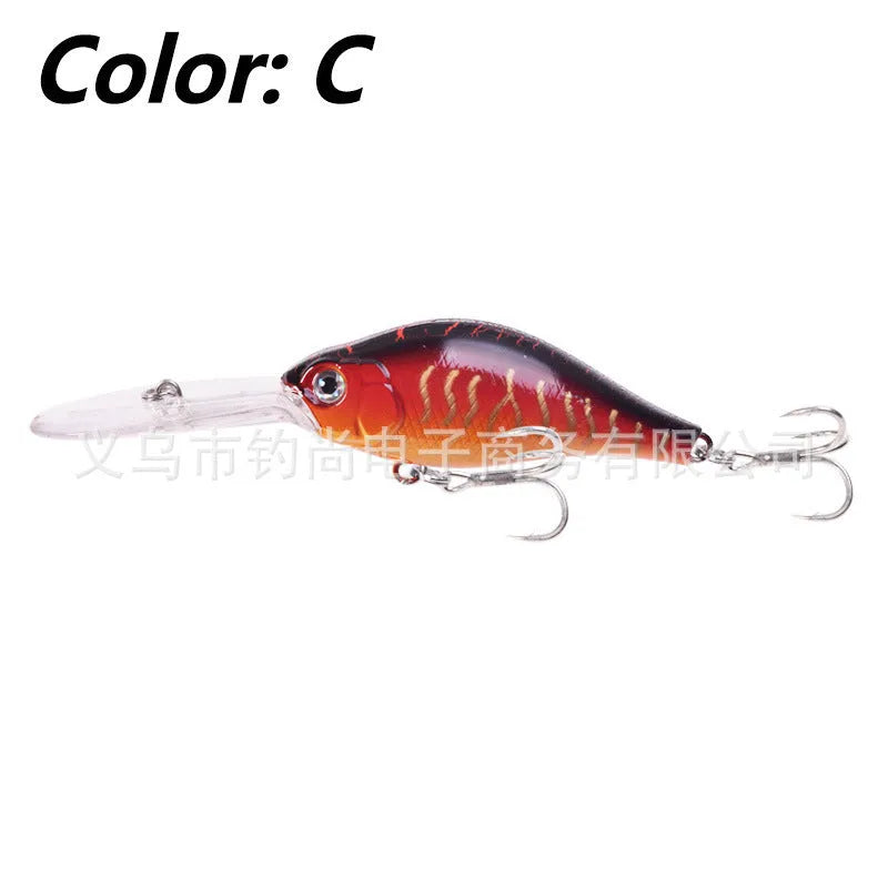 Floating Rock Little Fat Man deep diving fishing lure with long tongue board design in multiple colours