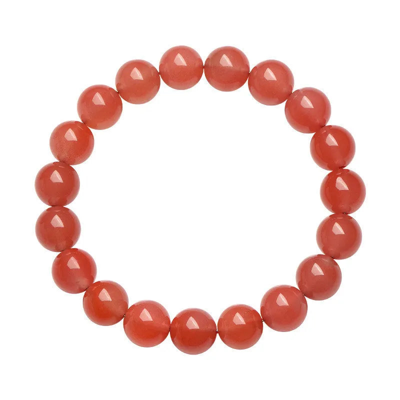 Natural South red cherry red agate bracelet showing scattered beads design