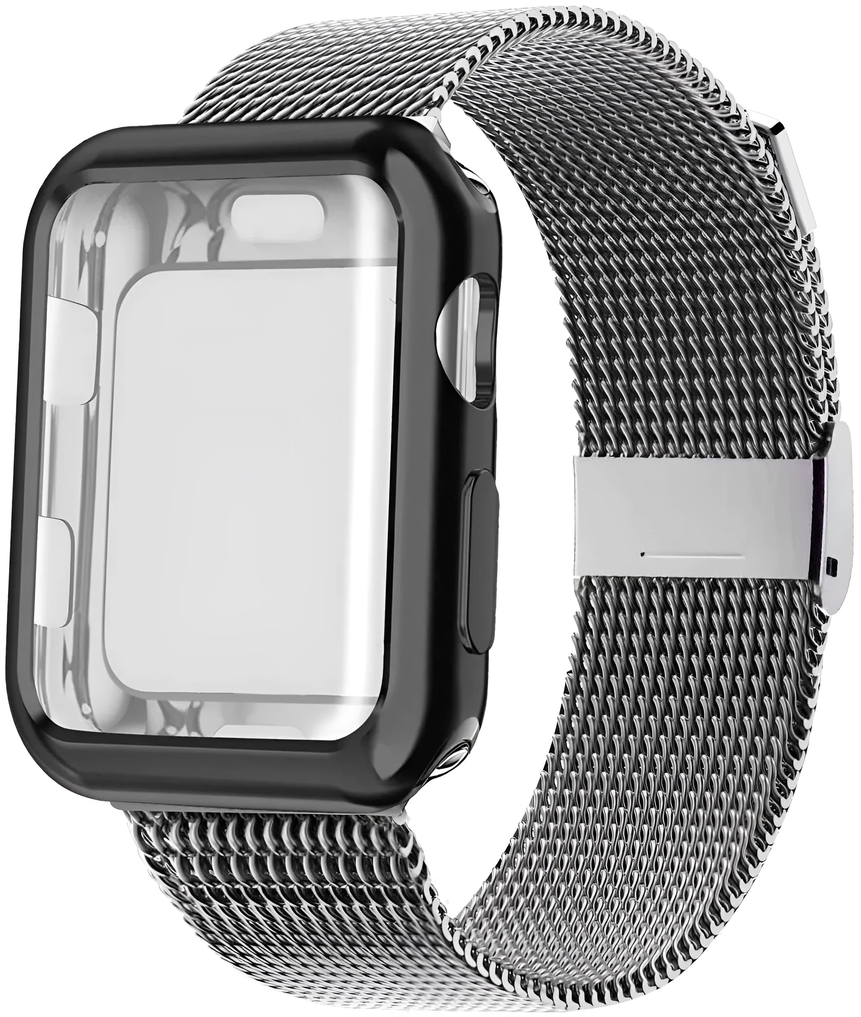 Magnetic Milan metal and TPU watch band for Apple Watch in multiple colour options on a wrist.