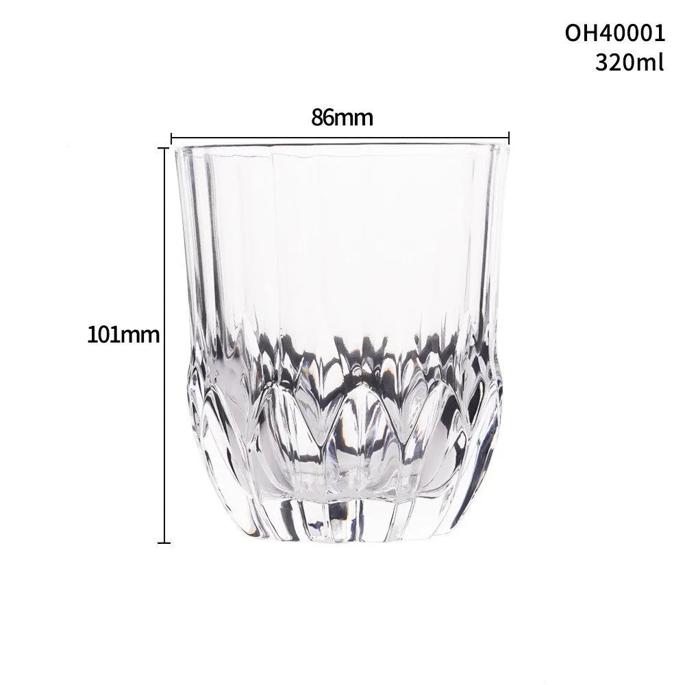 Crystal whiskey shot glass with thick bottom in multiple colour options
