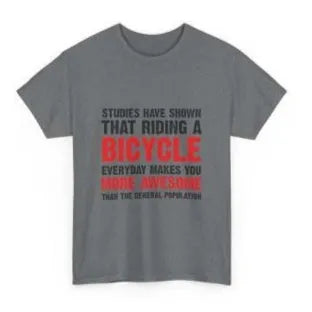 Grey women's cotton short sleeve t-shirt with a printed pattern, shown on a hanger.